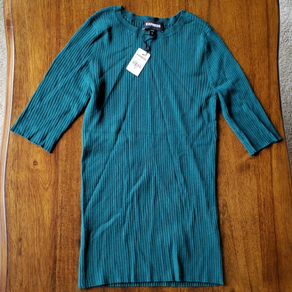 NWT Express ribbed elbow sleeve sweater